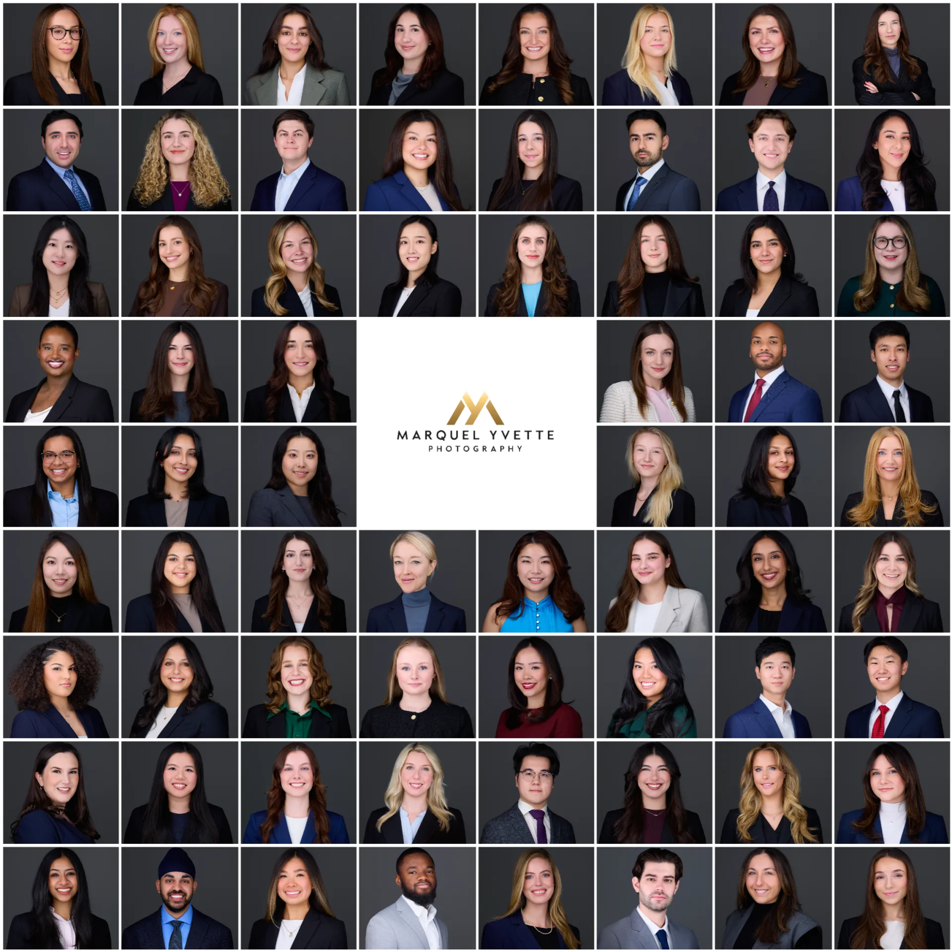 Georgetown University Law Center corporate team headshots grid with consistent professional styling